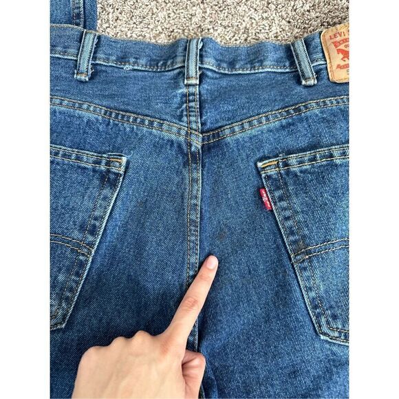 vintage levi’s 550 men’s W40 L36 cotton blue jeans relaxed straight leg denim - Picture 4 of 11